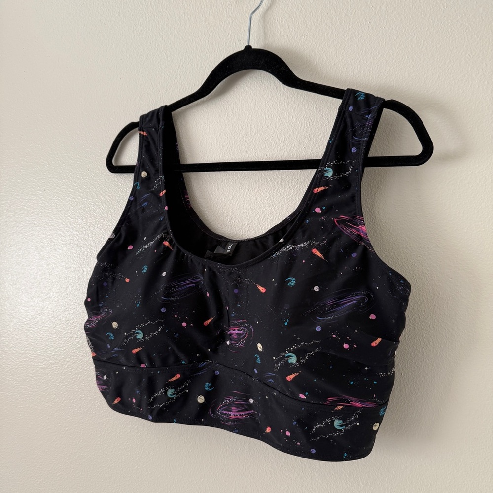 Torrid Black Galaxy Print Bikini Top